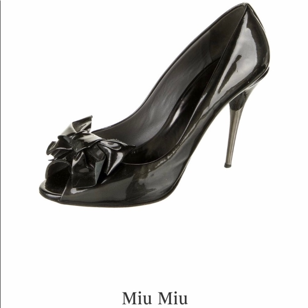 Miu Miu patent leather statement heels